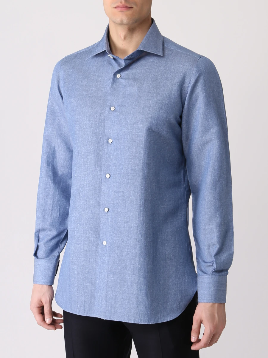 Рубашка Slim Fit хлопковая STILE LATINO CMM122X06 B15 Синий  Фото 4