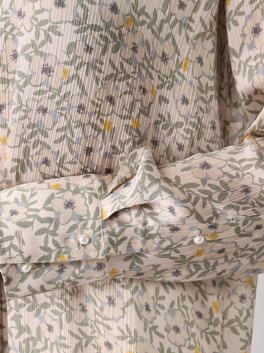 Блуза с принтом SHATU SH3422_211-1 удл, размер 42, цвет цветочный принт - фото 5