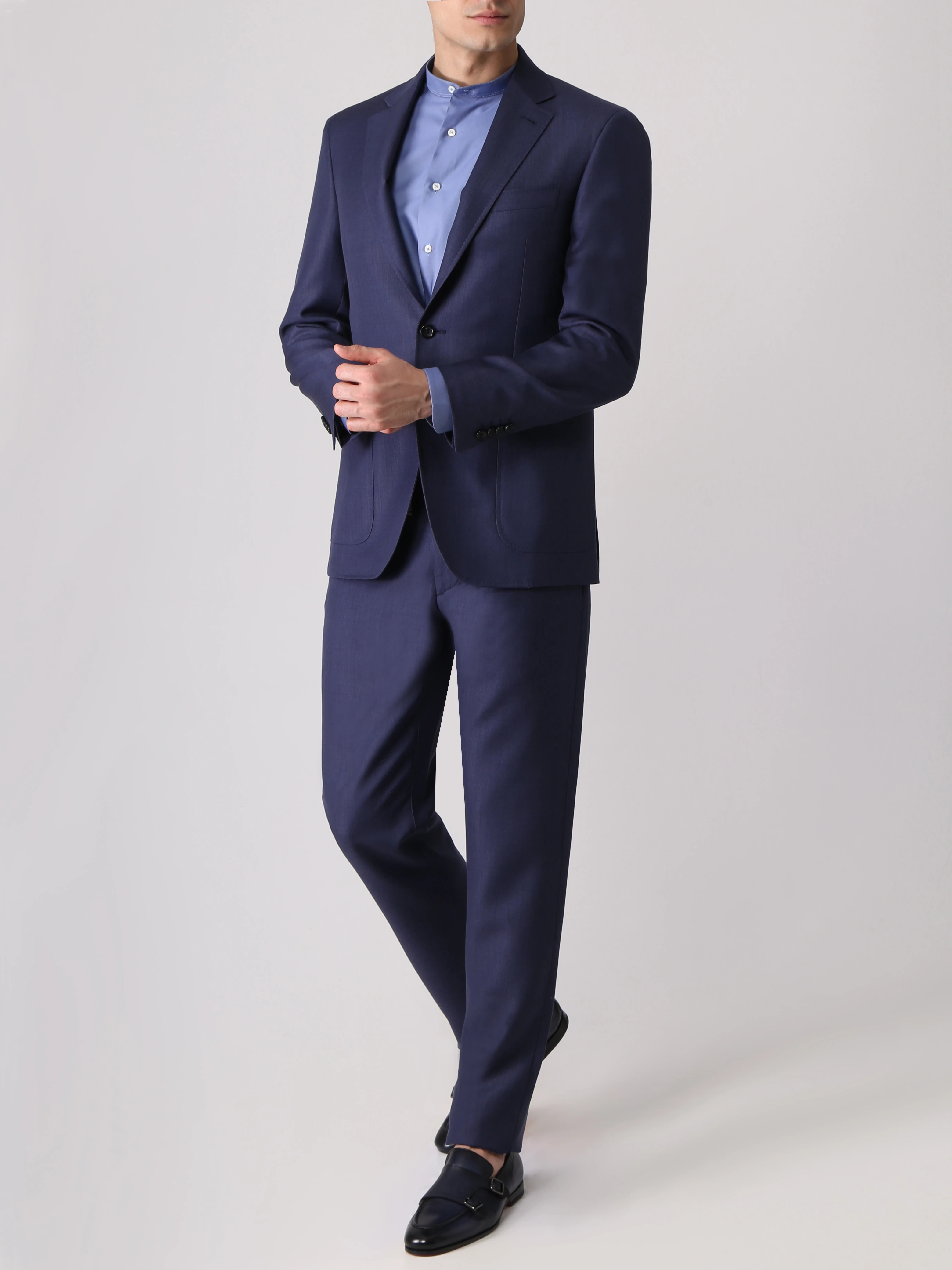 Рубашка Regular Fit хлопковая CANALI GR02520/301/N780 Синий  Фото 2