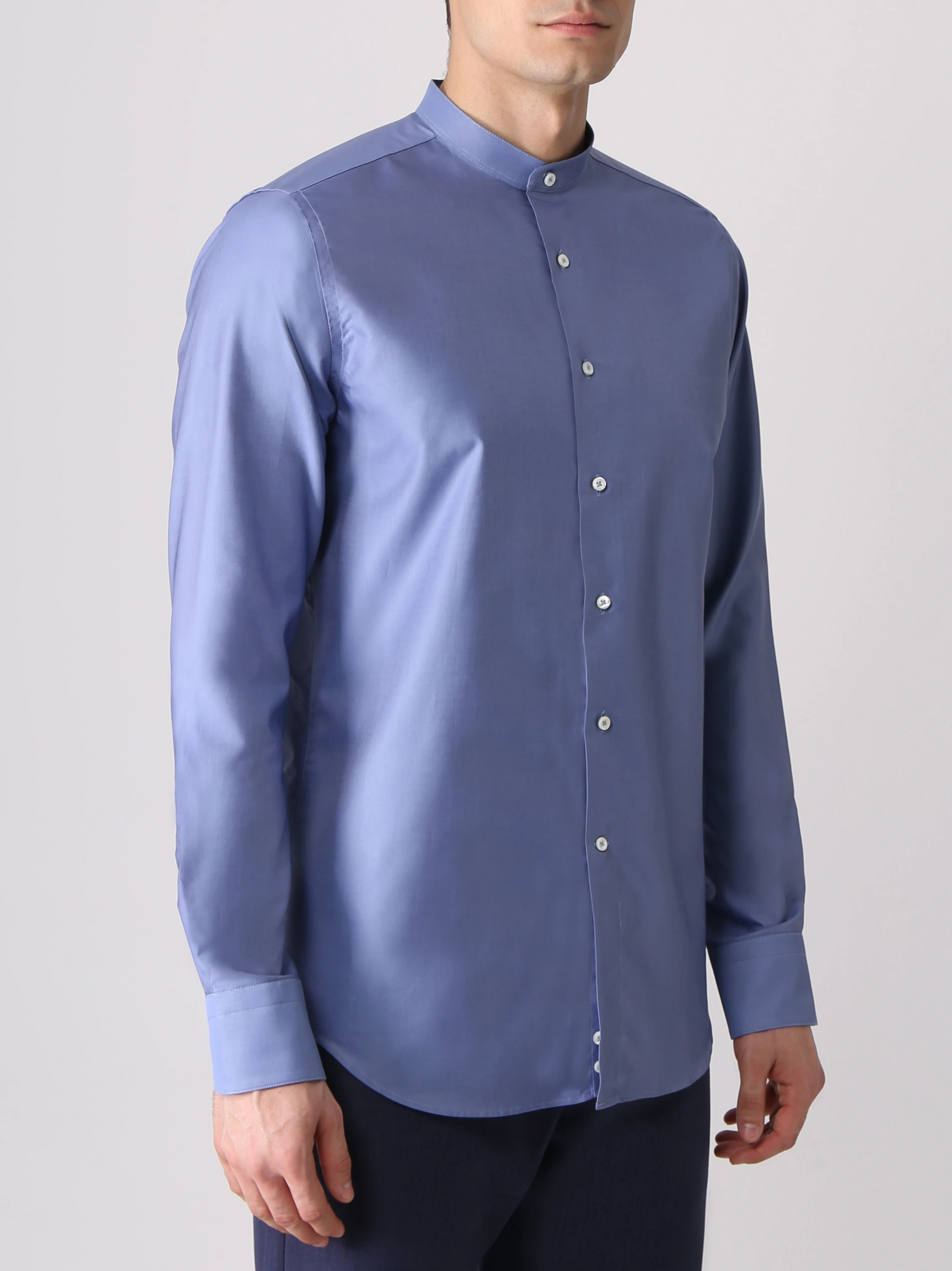 Рубашка Regular Fit хлопковая CANALI GR02520/301/N780 Синий  Фото 4