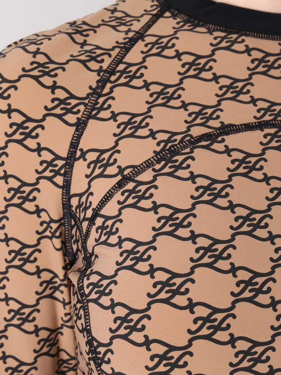 Лонгслив с принтом FENDI FAF184 AGNE F1FLF Бежевый  Фото 5