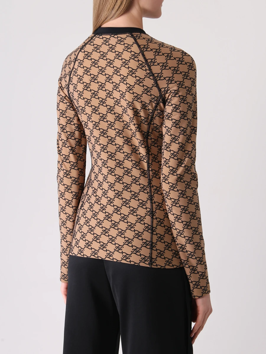 Лонгслив с принтом FENDI FAF184 AGNE F1FLF Бежевый  Фото 3