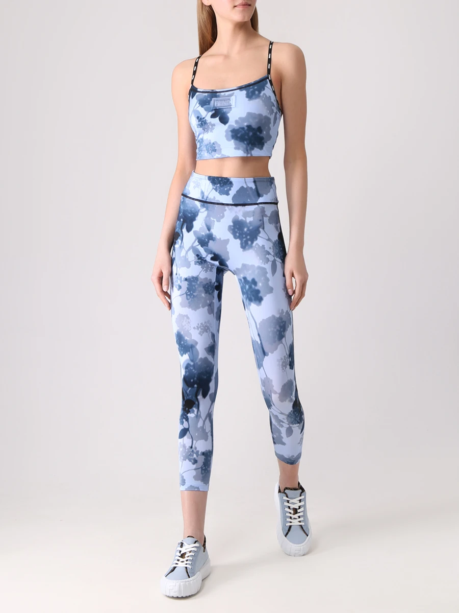 

Топ с принтом, Голубой, FAF169 AESH F1D3B