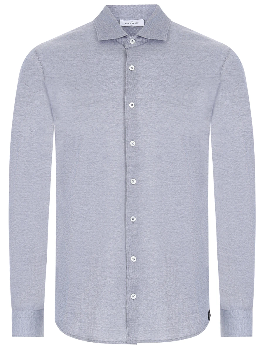

Рубашка хлопковая Slim Fit, Голубой, 60120/72700