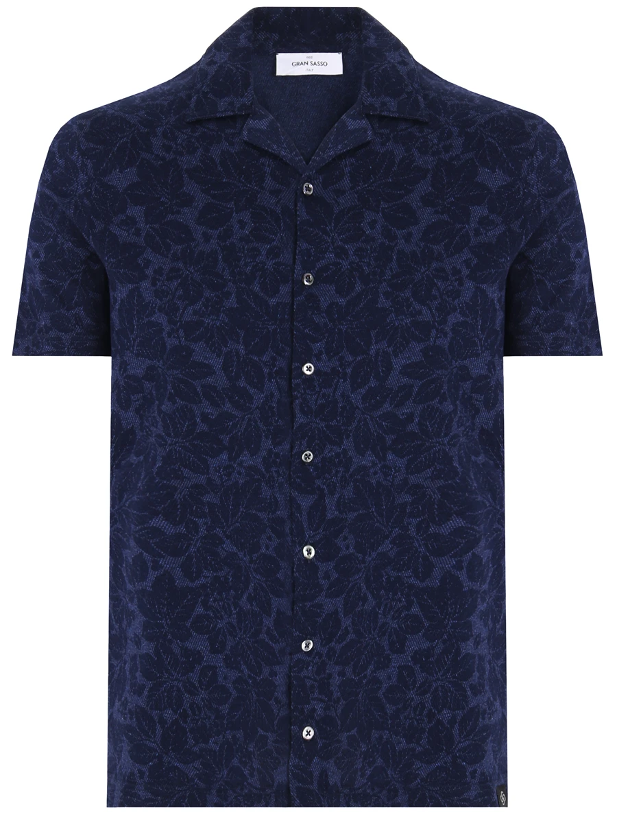 Рубашка хлопковая с принтом GRAN  SASSO 60199/70800, размер 50, цвет синий 60199/70800 - фото 1