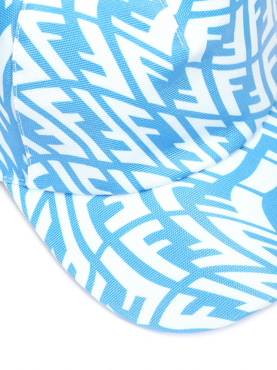 Бейсболка хлопковая с принтом FENDI FXQ675 AZFY F18PP Голубой  Фото 3