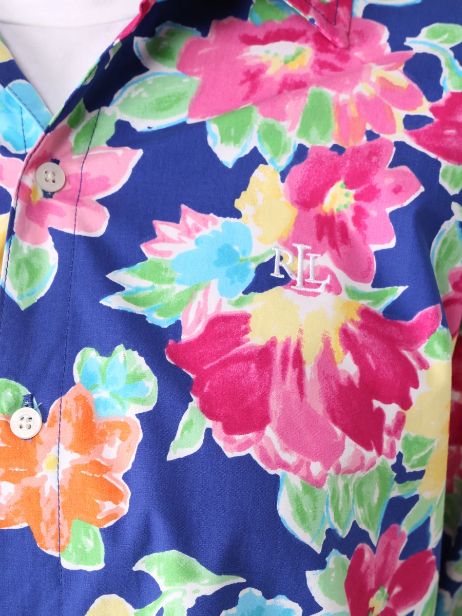 Рубашка хлопковая с принтом RALPH LAUREN ILN02152, размер 42, цвет мультиколор - фото 5