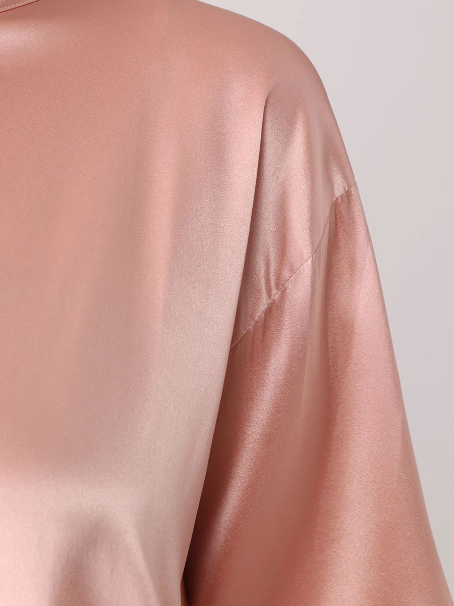 Блуза шелковая ANNECLAIRE A2764 008, размер 50, цвет розовый - фото 5
