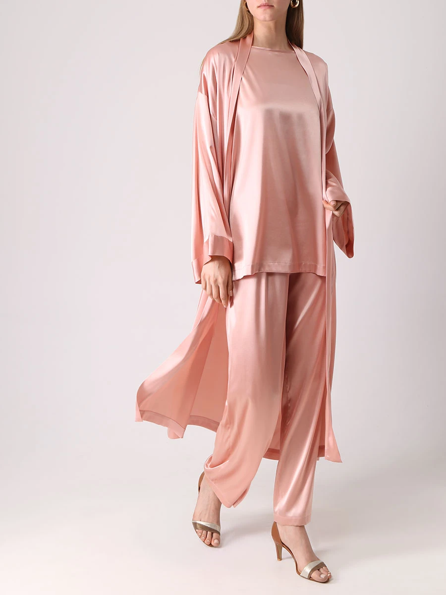 Блуза шелковая ANNECLAIRE A2764 008, размер 50, цвет розовый - фото 2