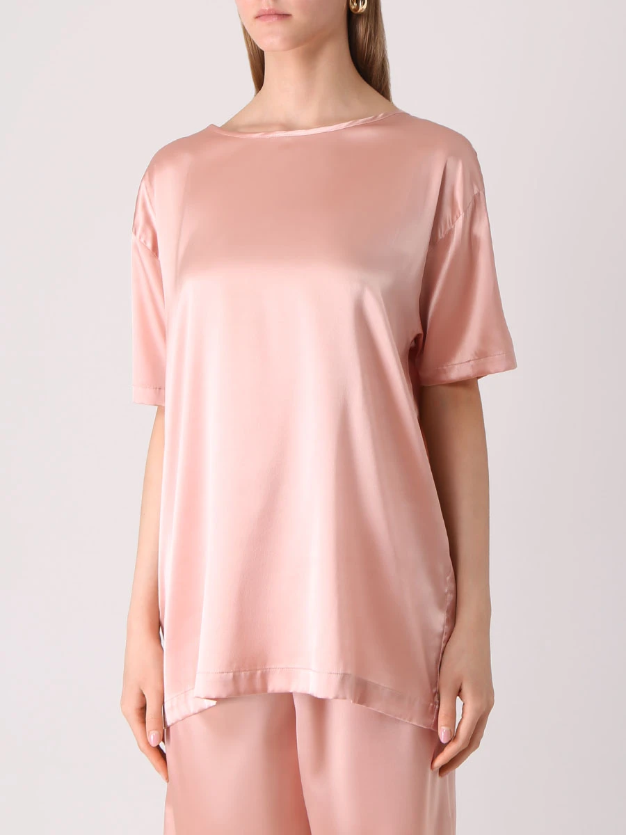 Блуза шелковая ANNECLAIRE A2764 008, размер 50, цвет розовый - фото 4