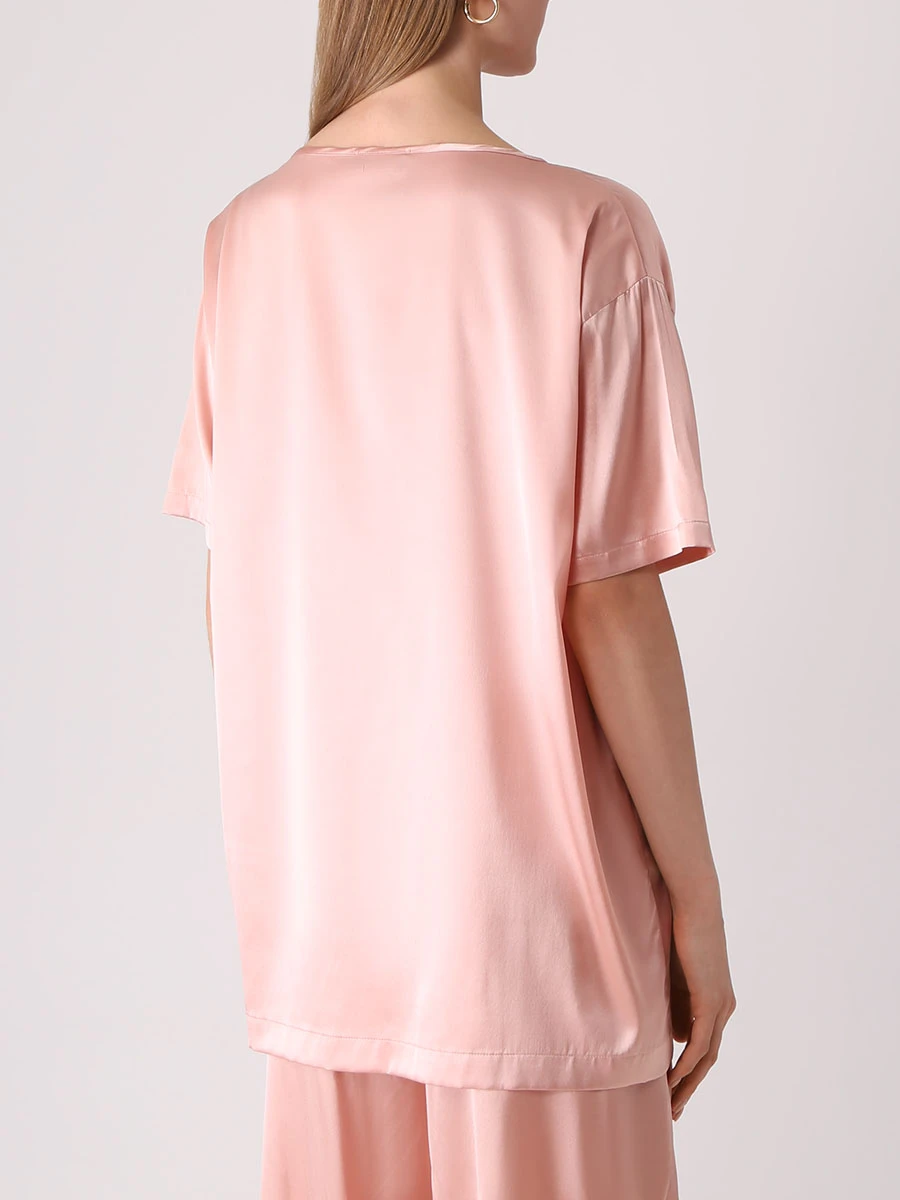 Блуза шелковая ANNECLAIRE A2764 008, размер 50, цвет розовый - фото 3