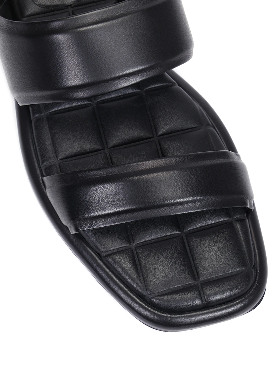 Шлепанцы кожаные SANTONI WHTF59884HI1TZDGN01 Черный  Фото 5