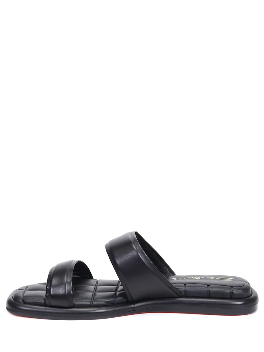 Шлепанцы кожаные SANTONI WHTF59884HI1TZDGN01 Черный  Фото 3