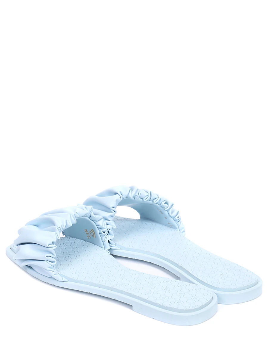 Шлепанцы кожаные SANTONI WHMO70018GOMTWGPZ30 Голубой  Фото 4