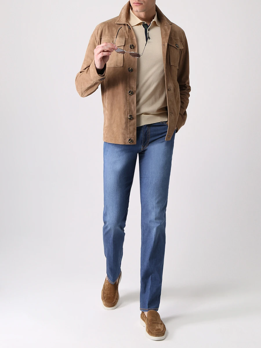 

Джинсы Regular Fit хлопковые, Голубой, CAMERELLE/JS1016