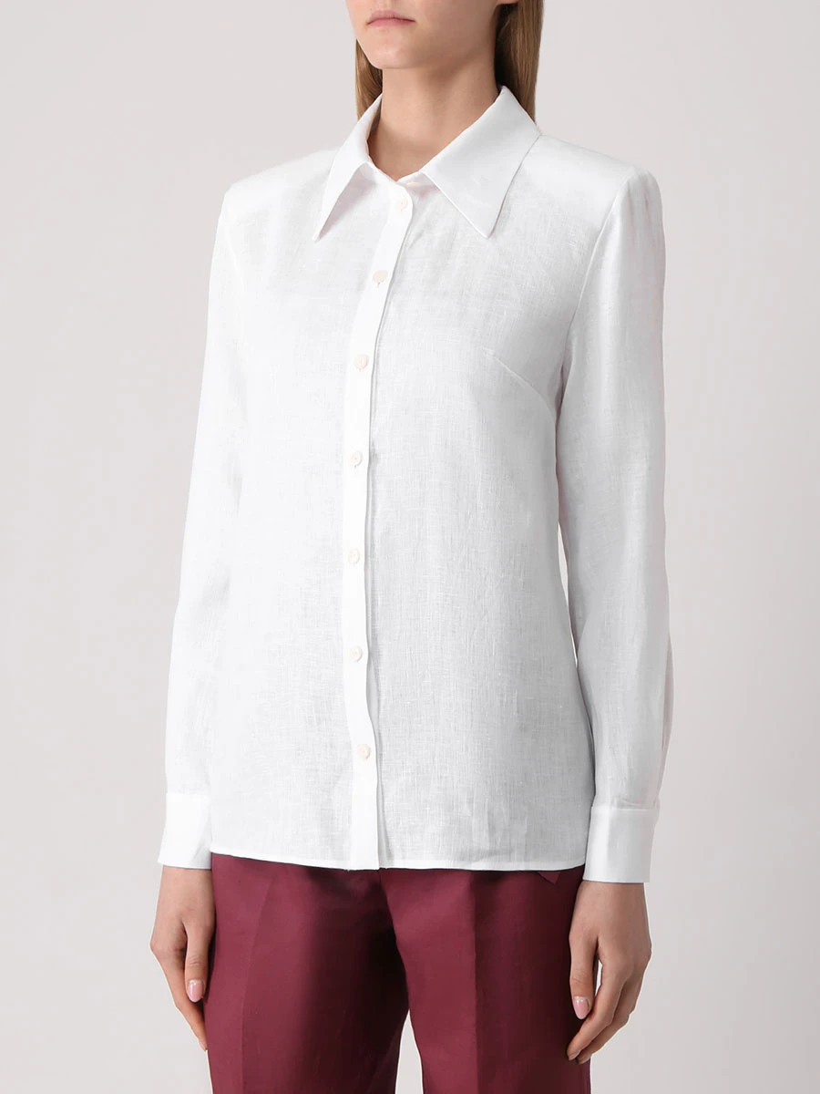 Рубашка льняная LA DARIQUE РЗ-00000046, размер 42, цвет белый - фото 4