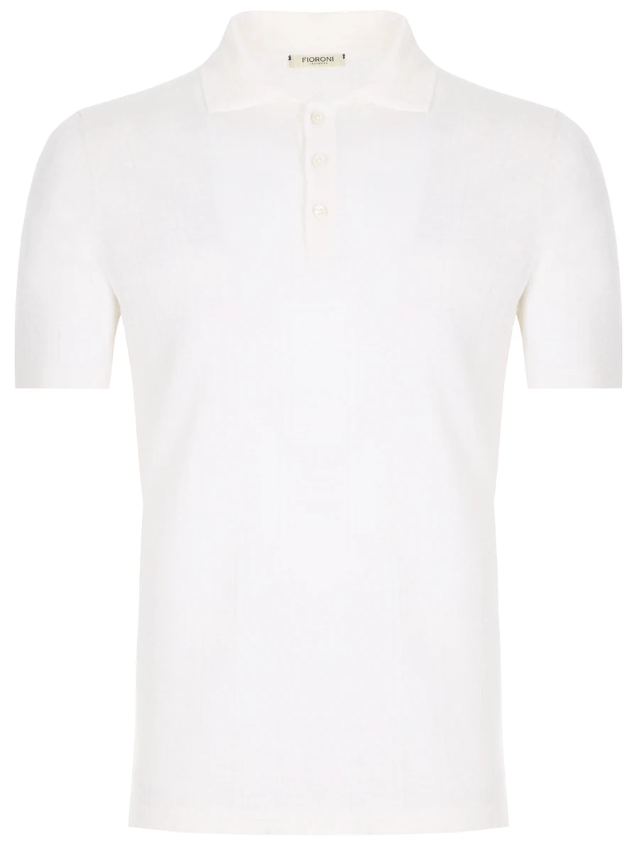 Поло льняное FIORONI CASHMERE MK24761C1 F034 U1 Белый 
