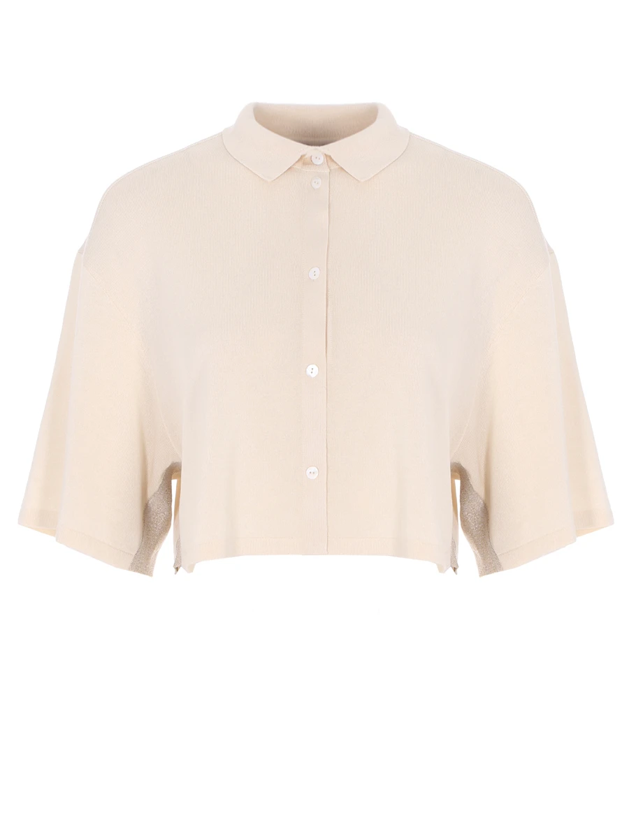 Блуза шелковая FREE AGE S22.CR023.6079.101 Молочный, размер 40, цвет кремовый - фото 1