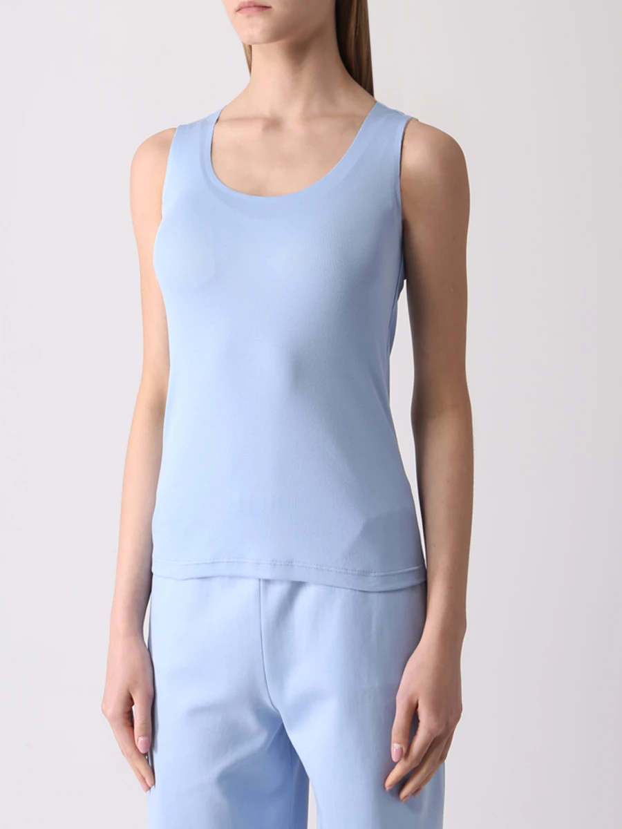 Топ хлопковый GRAN  SASSO 60270/80301/506 Голубой  Фото 4