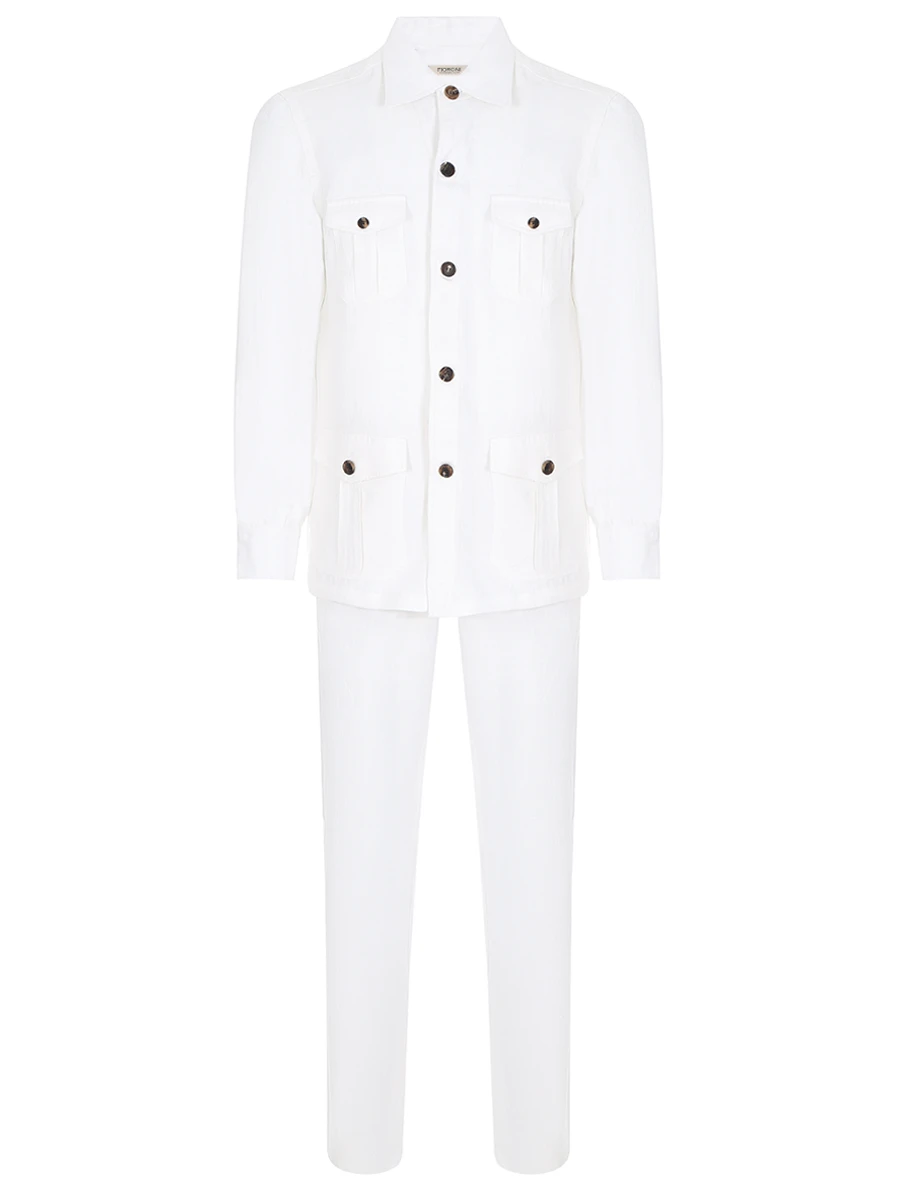 Костюм льняной FIORONI CASHMERE MCV22502G1/MPT24950F2 502/01 Белый 