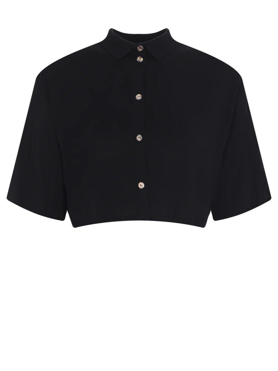 Блуза шелковая FREE AGE S22.CR023.6070.900, размер 44, цвет черный - фото 1