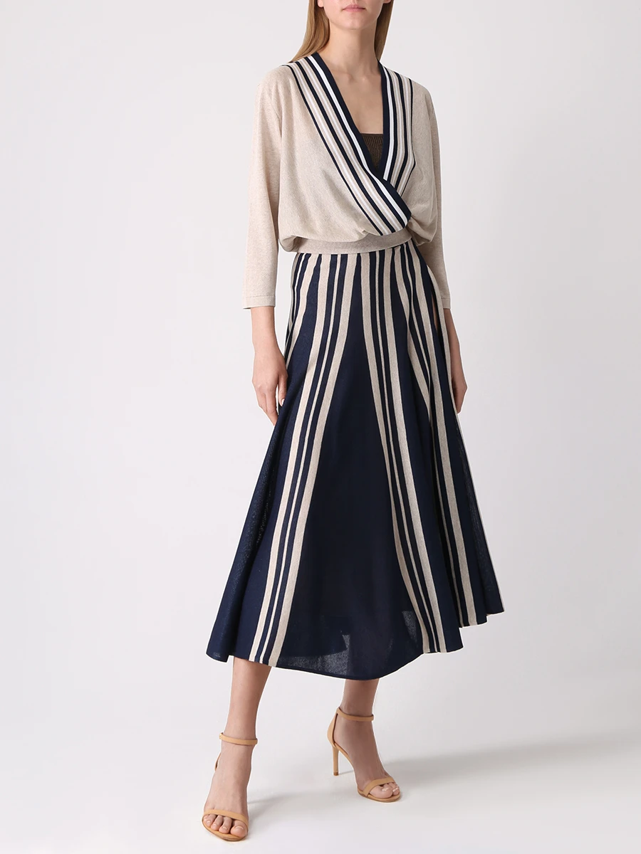 Пуловер из вискозы FREE AGE S22.JM022.7000.301 Песочный Бежевый  Фото 2