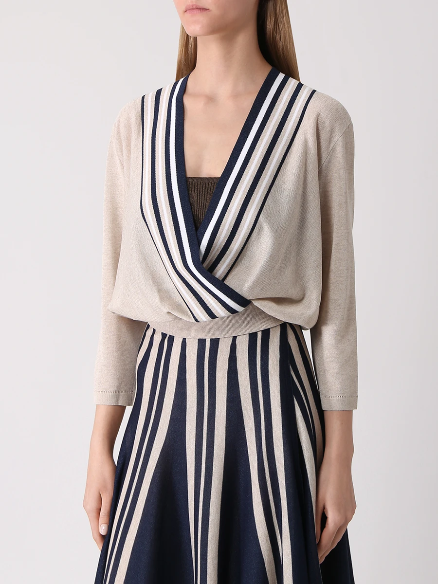 Пуловер из вискозы FREE AGE S22.JM022.7000.301 Песочный Бежевый  Фото 4