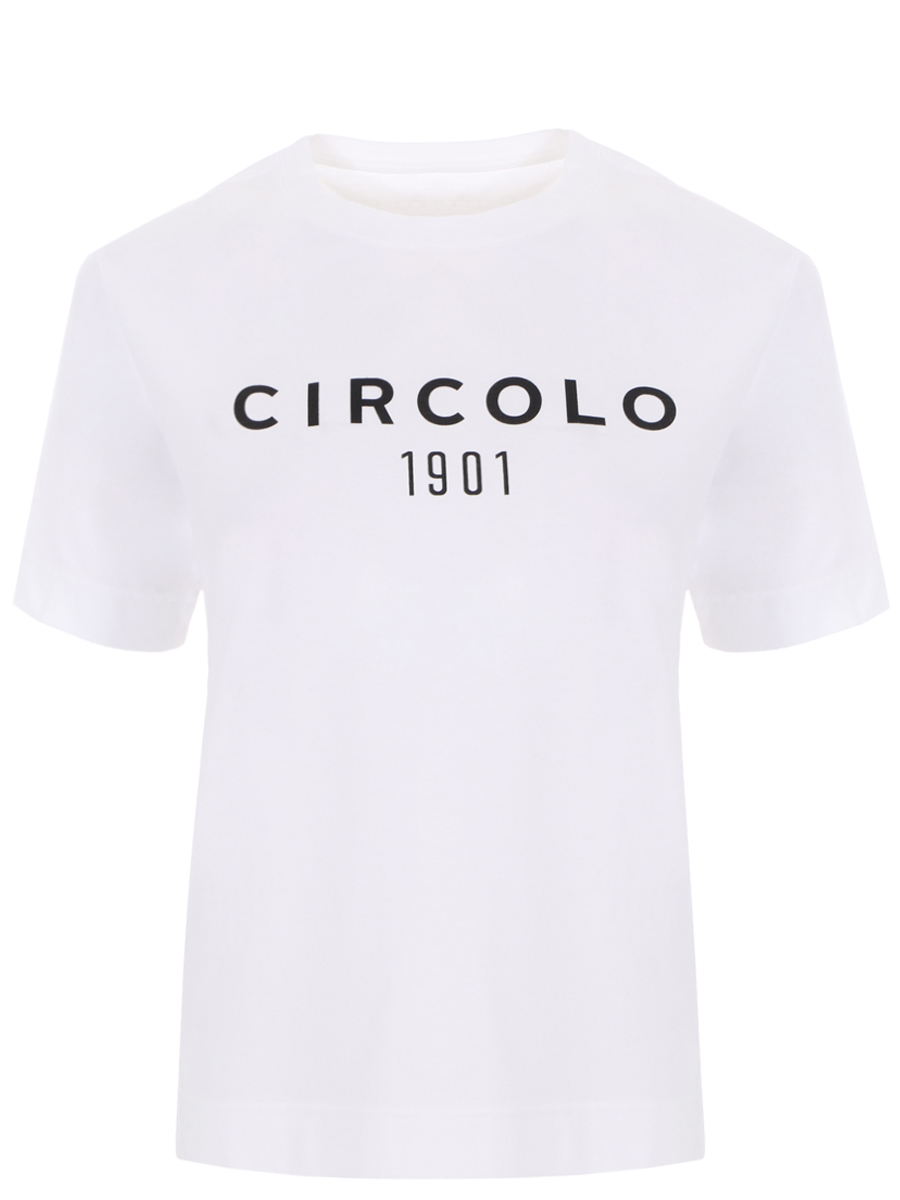 Футболка хлопковая с логотипом CIRCOLO 1901