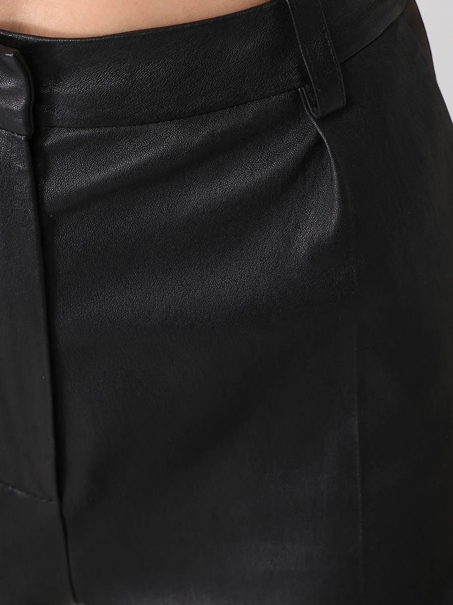 Брюки кожаные INES & MARECHAL JUMBO CUIR STRETCH PLONG/NOIR Черный  Фото 5
