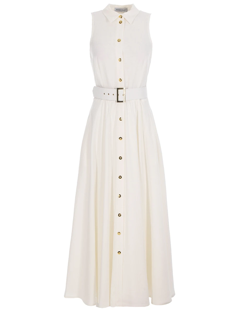 

Платье льняное, Белый, SS223514M/WHT Молочный