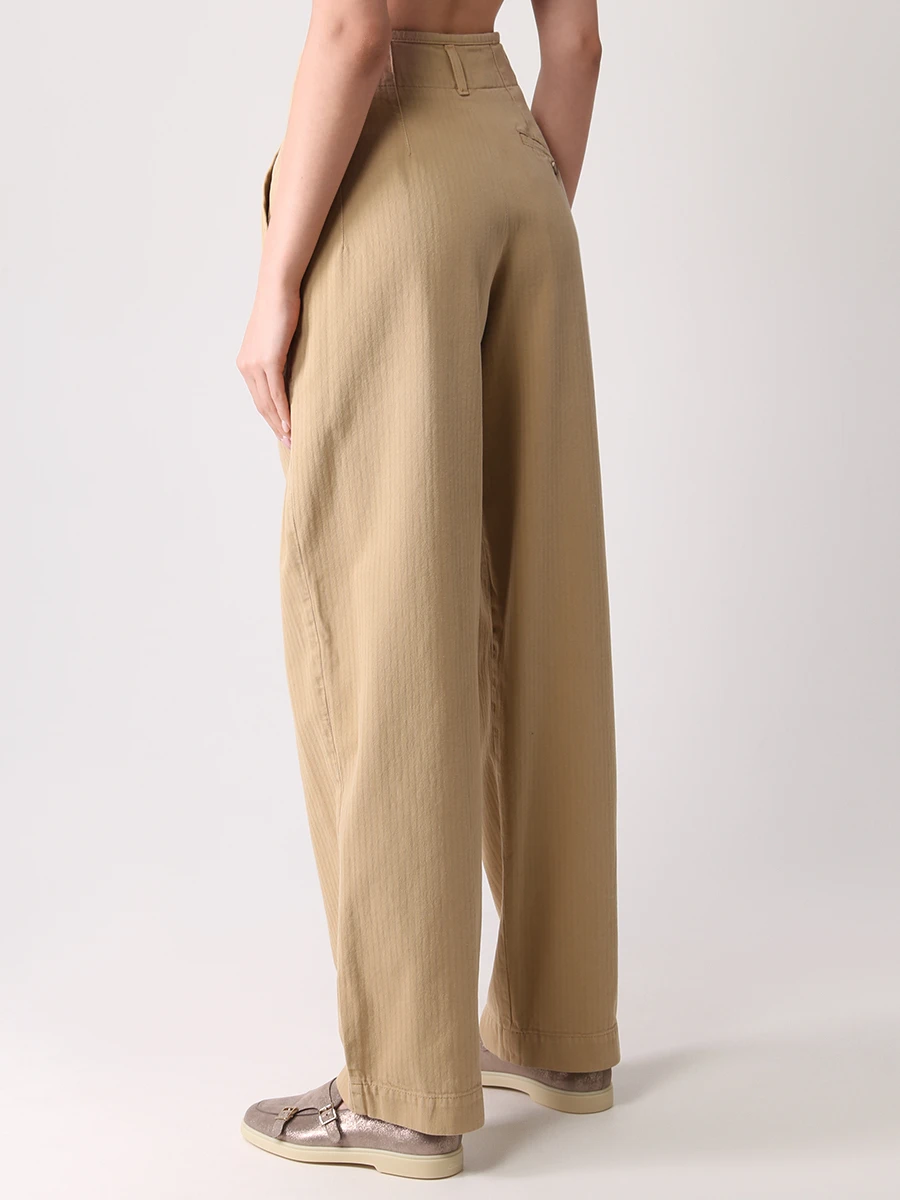 Брюки хлопковые ETRO D191999561 0800 Бежевый  Фото 3