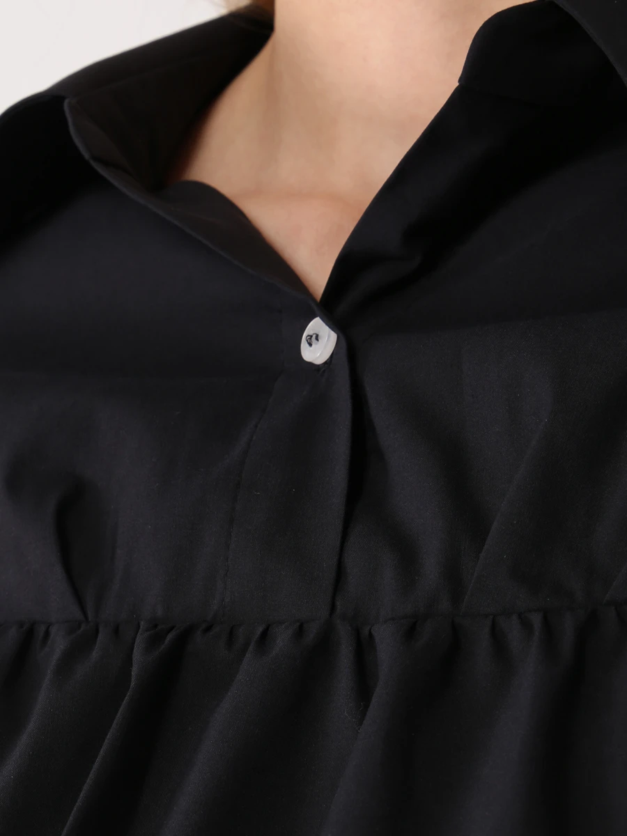 Блуза хлопковая JULI TOO Blouse Gigi, размер 40, цвет черный - фото 5