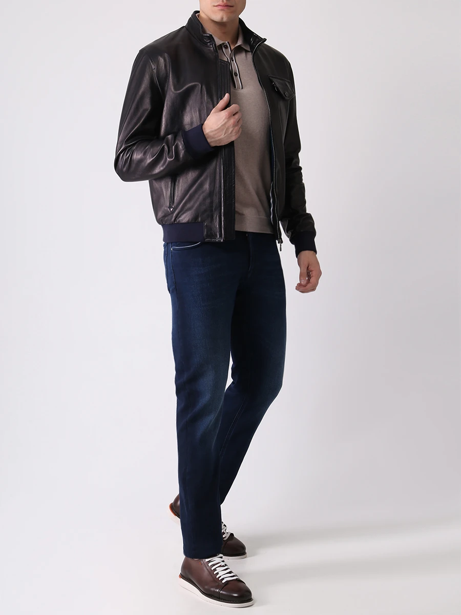 Джинсы Regular Fit хлопковые HANDPICKED RIMINI-01969-W2/002 LAV.2 Синий  Фото 2