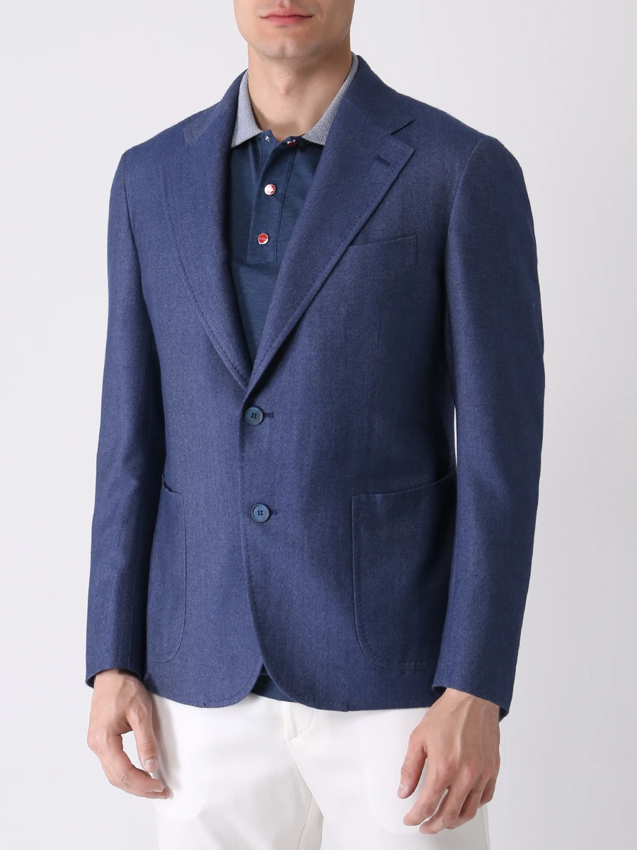 Пиджак из кашемира и шерсти STILE LATINO GM12204 B15 D6 Синий  Фото 4