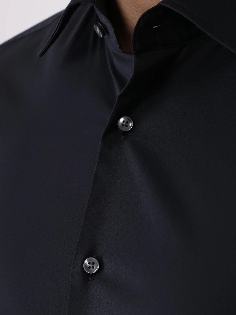 Рубашка Slim Fit хлопковая BOSS 50469345/001, размер 48, цвет черный 50469345/001 - фото 5