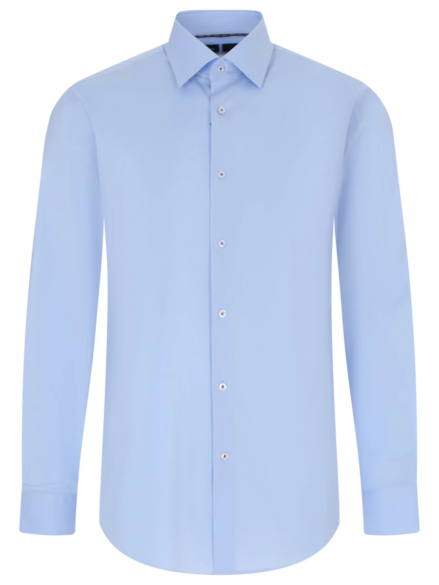 Рубашка Regular Fit хлопковая BOSS 50473432/450, размер 52, цвет голубой 50473432/450 - фото 1