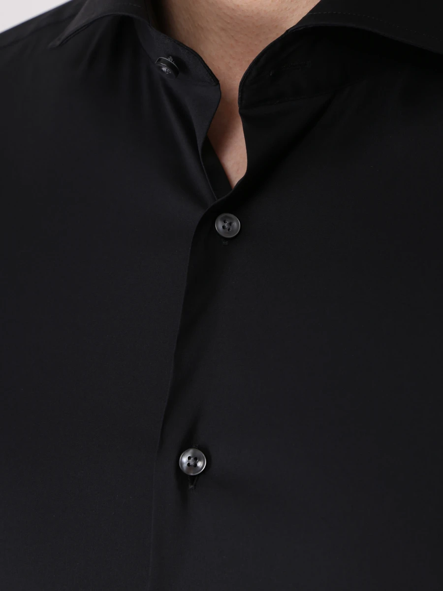 Рубашка Slim Fit хлопковая BOSS 50260064/001, размер 50, цвет черный 50260064/001 - фото 5