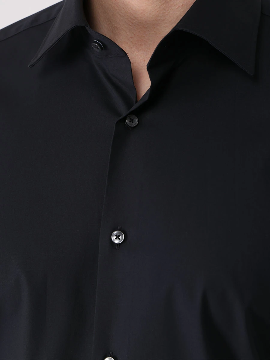 Рубашка Regular Fit хлопковая BOSS 50473265/001, размер 52, цвет черный 50473265/001 - фото 5
