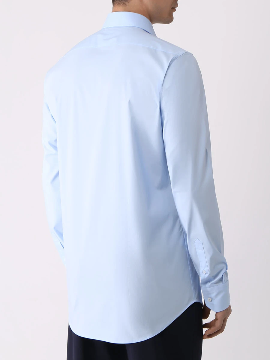 Рубашка Regular Fit хлопковая BOSS 50473265/452, размер 48, цвет голубой 50473265/452 - фото 3