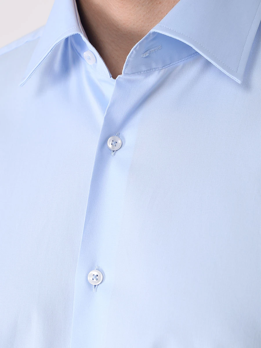 Рубашка Regular Fit хлопковая BOSS 50473265/452, размер 48, цвет голубой 50473265/452 - фото 5