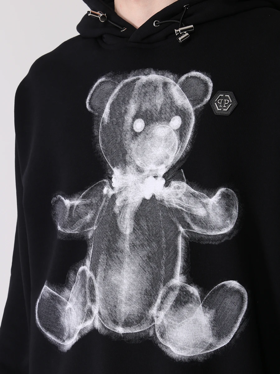 

Худи хлопковое с принтом, Черный, MJB2718/02