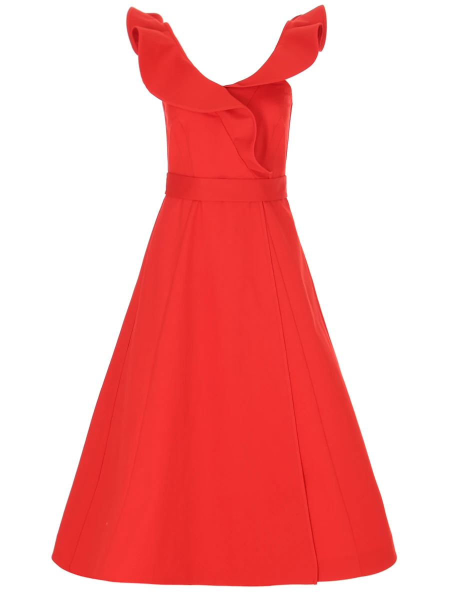 Платье хлопковое, SS17-13144, VIKA GAZINSKAYA, Красный, 1135922  - купить