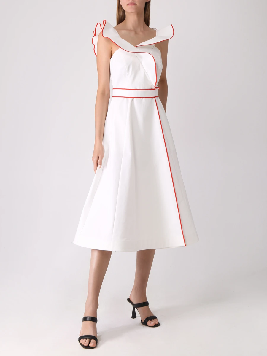 Платье хлопковое VIKA GAZINSKAYA SS17-13145 Белый  Фото 2