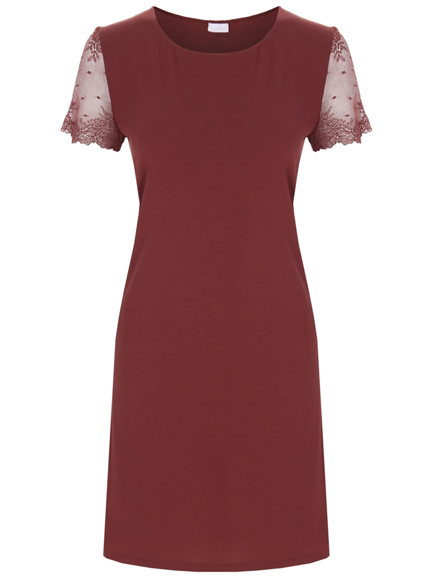Сорочка из модала с кружевом ZIMMERLI 762-55101, размер 40, цвет бордовый - фото 1