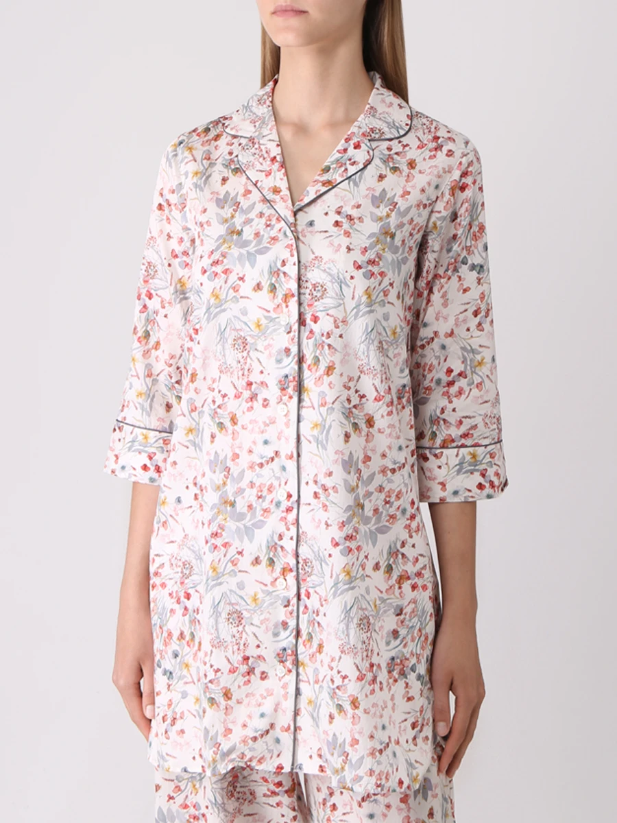 Рубашка хлопковая с принтом ZIMMERLI 4690-39055, размер 44, цвет цветочный принт - фото 4