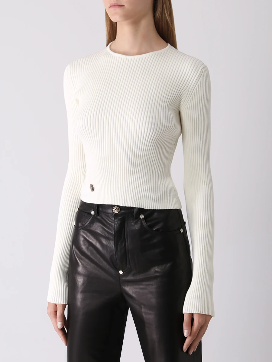 Топ из вискозы PHILIPP PLEIN WKK0231/01 Белый  Фото 3