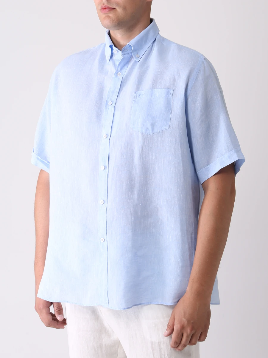 Рубашка льняная PAUL & SHARK 22413169/105, размер 62, цвет голубой 22413169/105 - фото 4