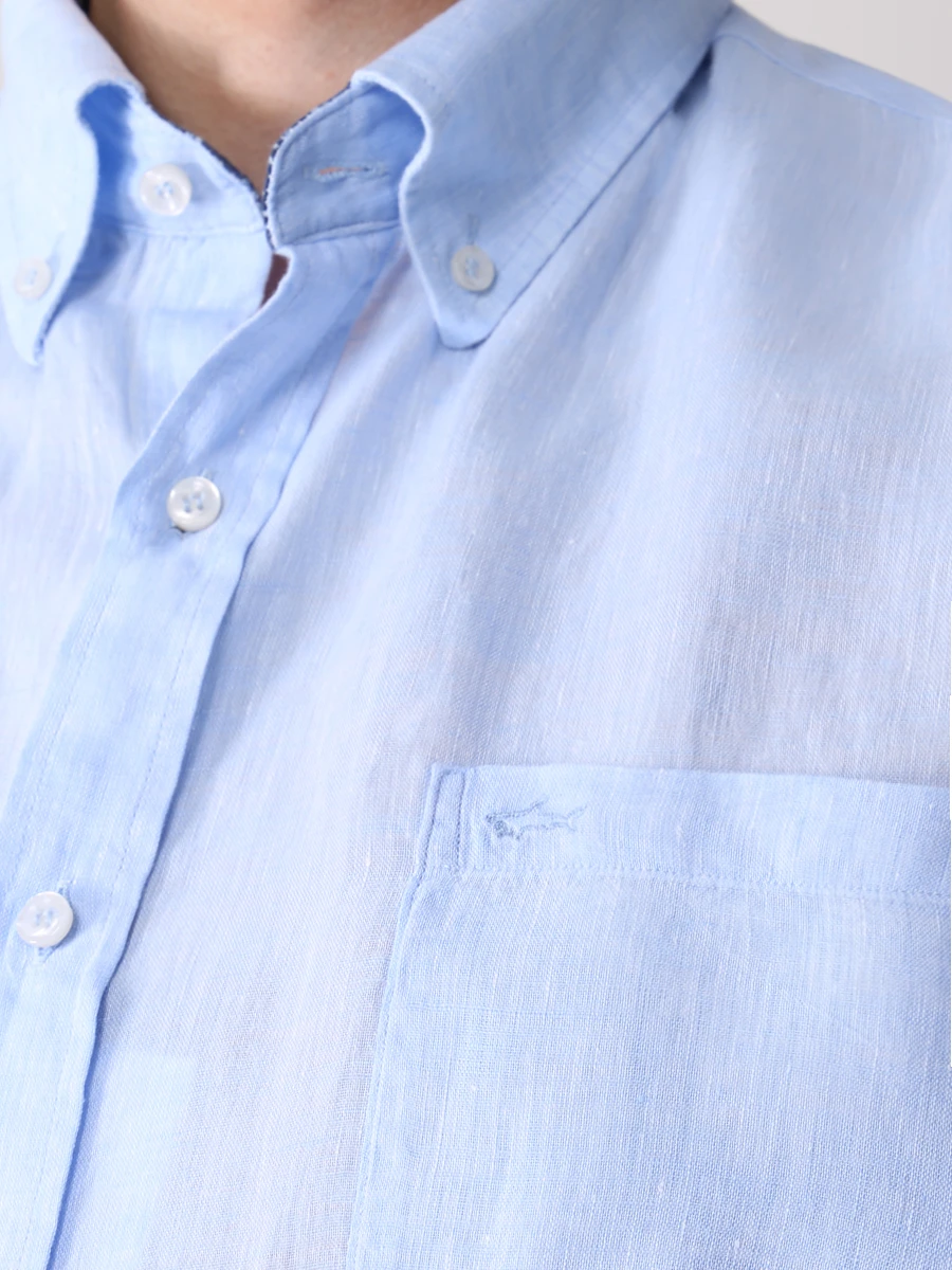 Рубашка льняная PAUL & SHARK 22413169/105, размер 62, цвет голубой 22413169/105 - фото 5