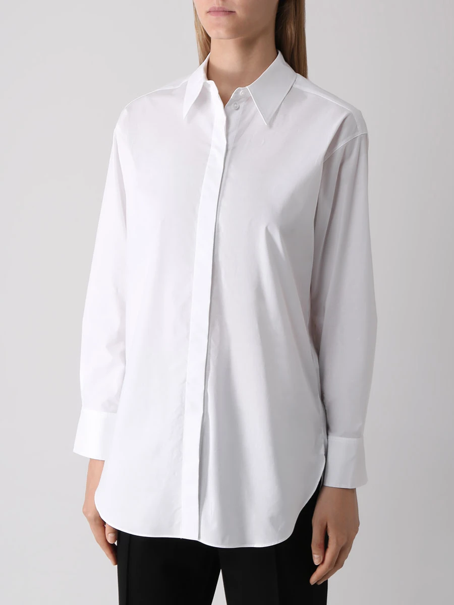 Рубашка хлопковая DOROTHEE SCHUMACHER 048201 100, размер 46, цвет белый - фото 4