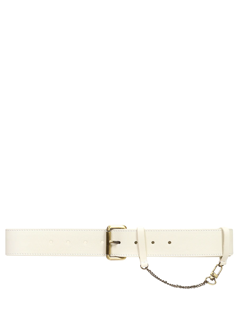 Ремень кожаный LAROOM fw21-1604-2 Молочный  Фото 2